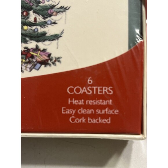 New Sealed Pimpernel Spode Christmas Tree Coasters 6pc - Picture 6 of 9